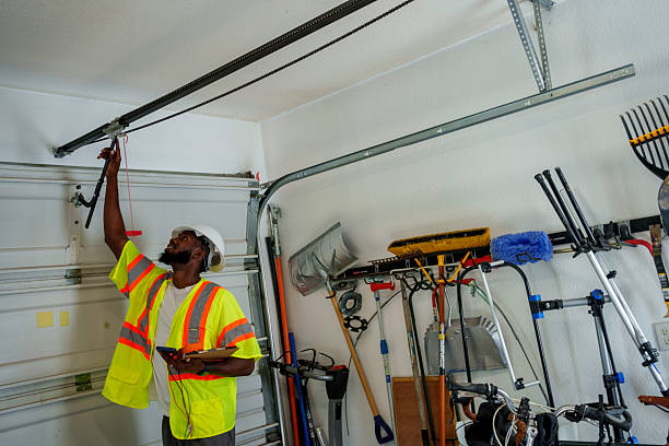 Professional Garage Door Roller Replacement technician working in Franklinton, NC